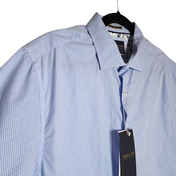 NWT Denim & Flower blue/white short sleeve button down shirt. Men's size XL - Picture 4 of 15